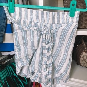 Pacsun Tie-Front Striped Shorts